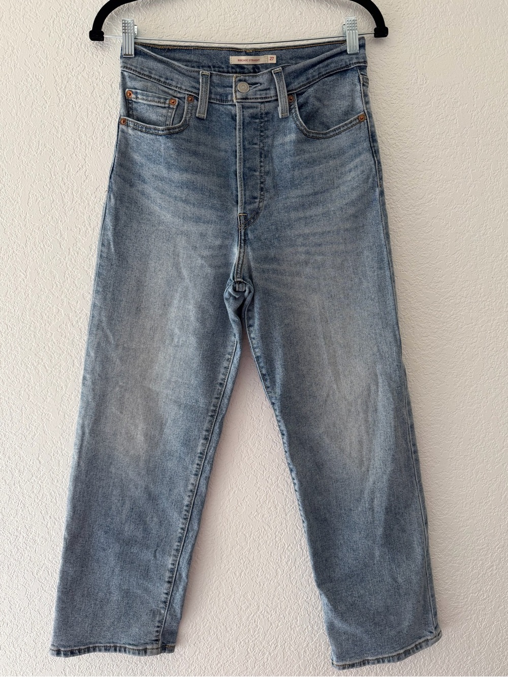 Levi’s Ribcage Full Length Jeans – Blasted Stone Clean | Medium Wash | 27
